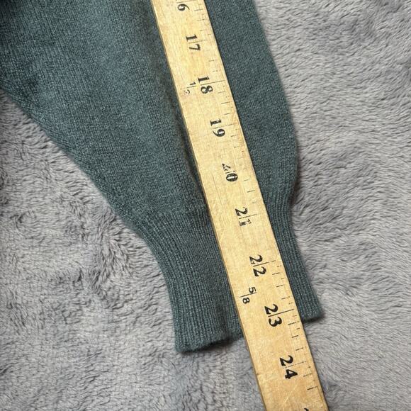 Lyle & Scott Made in Scotland Wool Sweater Green Cable Knit Diamond Pattern Sz S - Picture 11 of 13